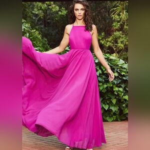 Lulus Mythical Kind of Love Maxi Dress Magenta - L